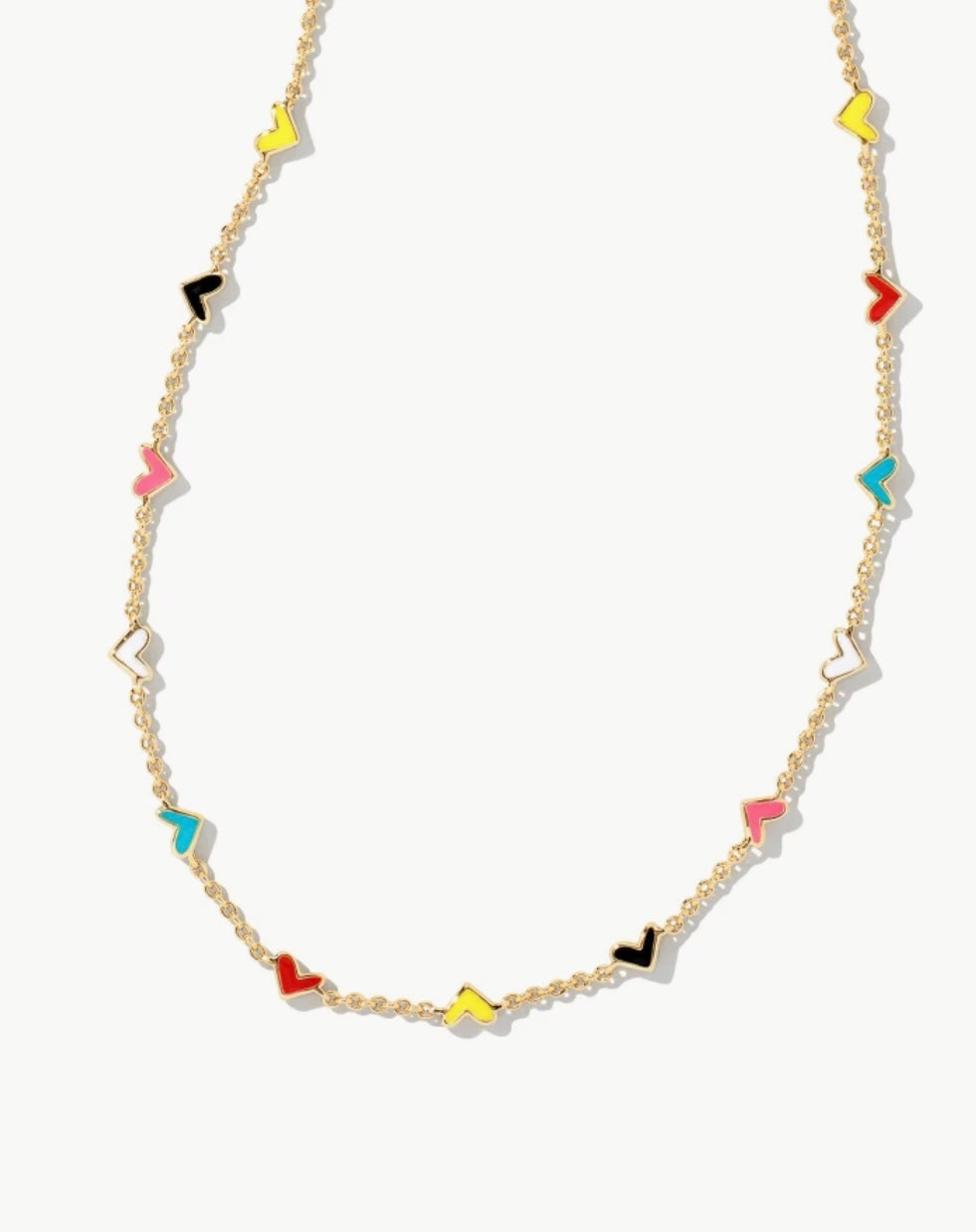 Haven Heart Gold Strand Necklace in Multi Mix