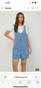 Denim Romper Overalls