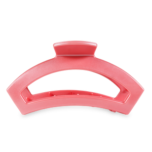 TELETIES - Open Hair Clip | Large | Calming Coral