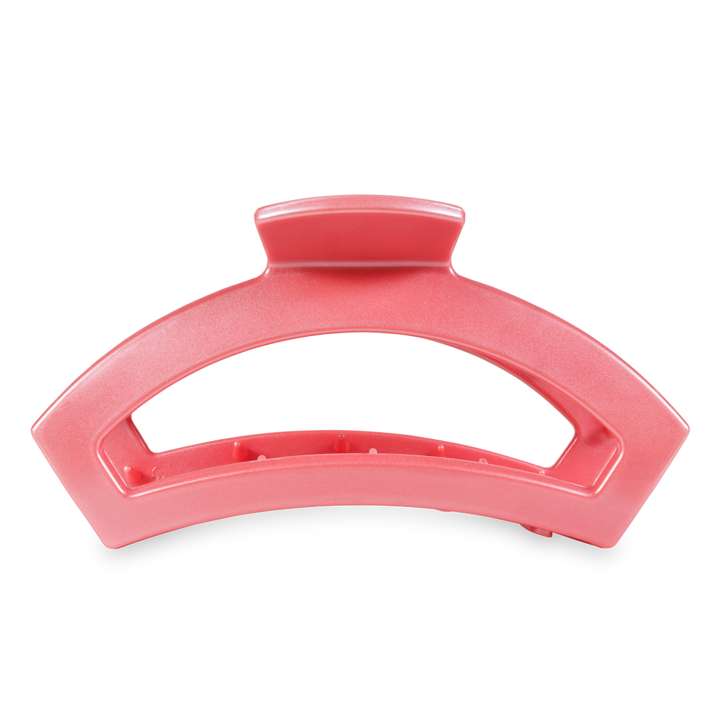 TELETIES - Open Hair Clip | Large | Calming Coral