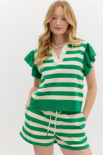 Load image into Gallery viewer, Crazy about Stripes Collar Top
