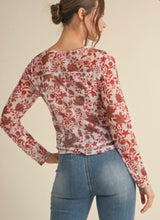 Load image into Gallery viewer, Fallen Leaves Print Mesh Top
