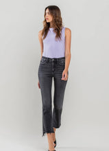 Load image into Gallery viewer, Vervet High Rise Raw Step Hem Crop Flare
Jeans
