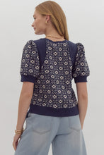 Load image into Gallery viewer, Floral Short Sleeve Sweater
