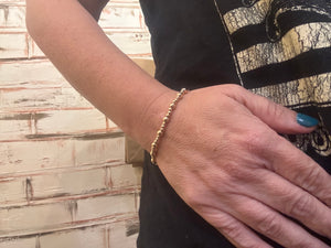 Single Gold Beaded Bracelet
