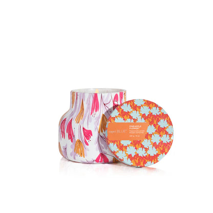 Capri Blue-Pineapple Flower Pattern Play Petite Candle, 8 oz