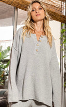 Load image into Gallery viewer, Cozy Night Oversized Henley
