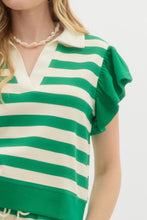 Load image into Gallery viewer, Crazy about Stripes Collar Top
