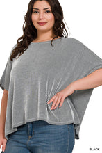 Load image into Gallery viewer, Curvy Zenana Ribbed Striped Oversized Top
