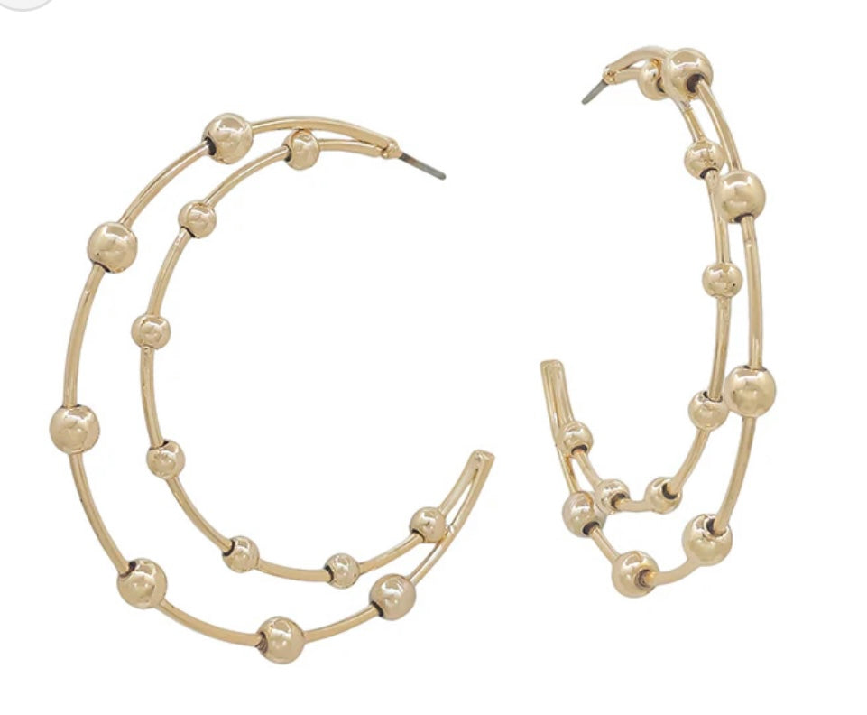 Gold Layered Hoop Earring