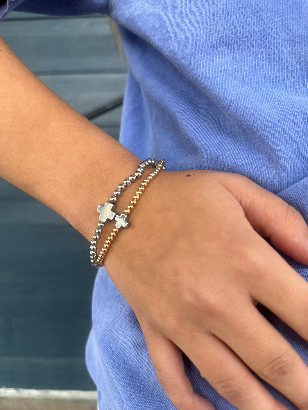 Silver Cross Bracelet