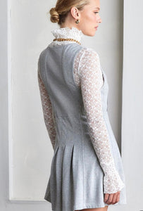 Cotton Terry Pleat Dress