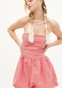 Gingham Print Bubble Dress