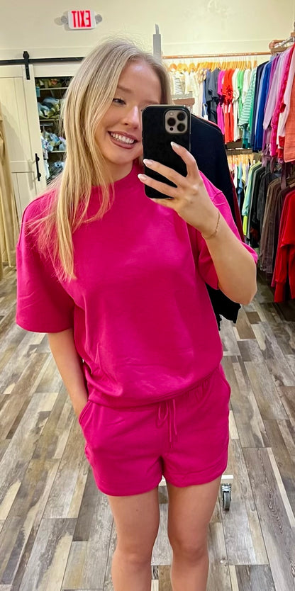 SCUBA HIGH NECK TOP & DOLPHIN SHORTS SET