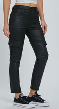 Load image into Gallery viewer, Quinn BLACK COATED WASH CARGO CIGARETTE SKINNY
