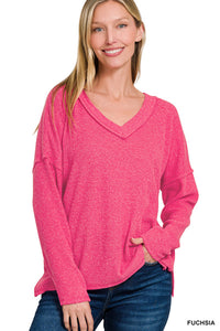 Brushed Drop Shoulder Top