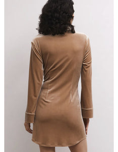 ZSupply Dallon Mink Velvet Wrap Dress