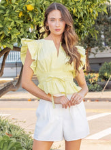 Load image into Gallery viewer, Flutter Sleeve Peplum Top
