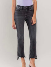 Load image into Gallery viewer, Vervet High Rise Raw Step Hem Crop Flare
Jeans
