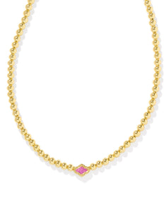 Abbie Beaded Necklace in Azalea Illusion