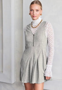 Cotton Terry Pleat Dress