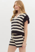 Load image into Gallery viewer, Crazy about Stripes Collar Top
