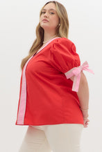 Load image into Gallery viewer, Curvy bow tie top
