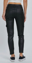 Load image into Gallery viewer, Quinn BLACK COATED WASH CARGO CIGARETTE SKINNY

