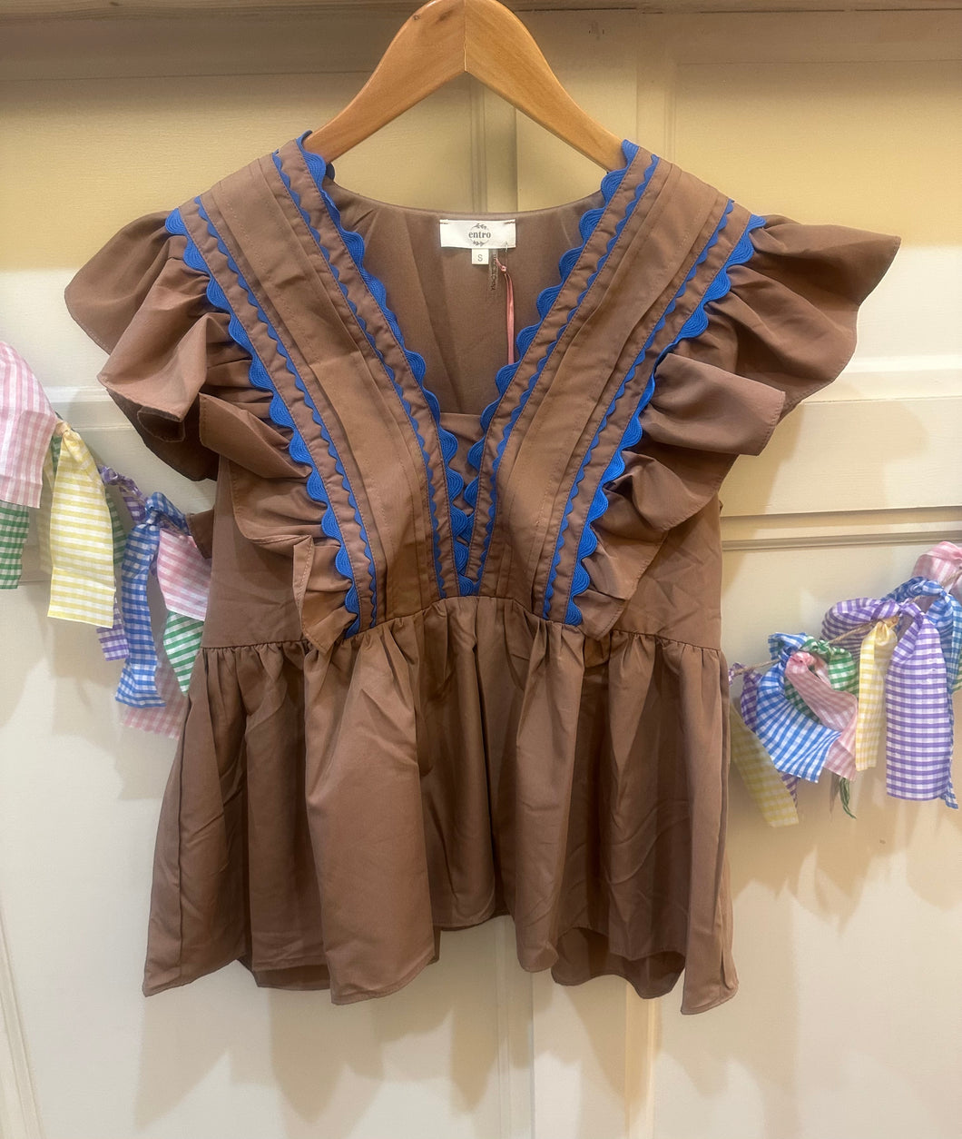 Sammie Contrast Ruffled Top