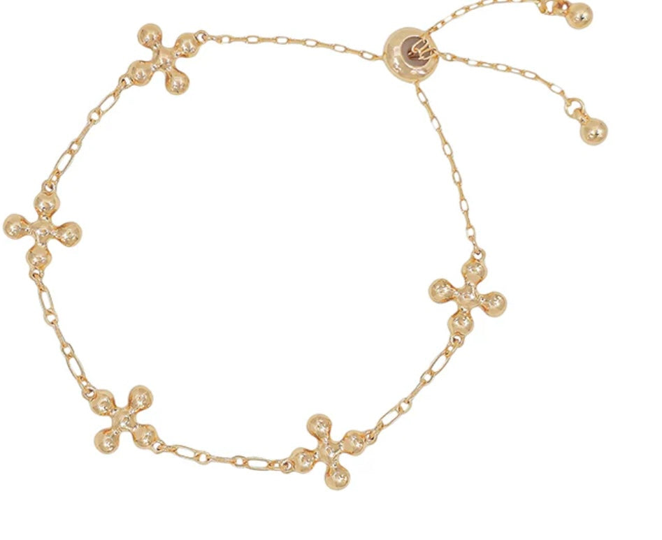 Bubble Cross Chain Bracelet