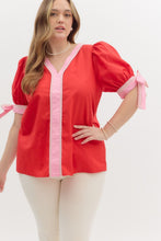 Load image into Gallery viewer, Curvy bow tie top
