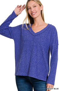 Brushed Drop Shoulder Top