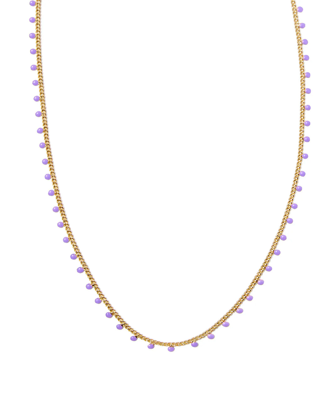 Kelsey Gold Strand Necklace in Purple Enamel