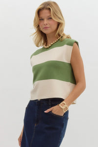 Sassy Muscle Striped Top