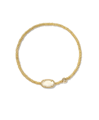 Grayson Gold Stretch Bracelet in Lt Yellow Mother of Pearl