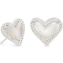 Load image into Gallery viewer, Ari Stud Earrings in Silver Mother of Pearl
