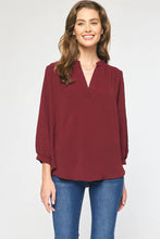 Load image into Gallery viewer, Business is Casual 3/4 Sleeve V-Neck Top
