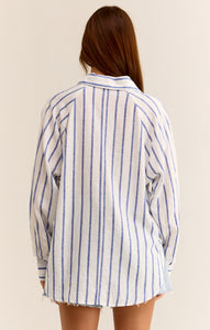 The Perfect Striped Linen Top