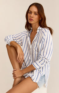 The Perfect Striped Linen Top