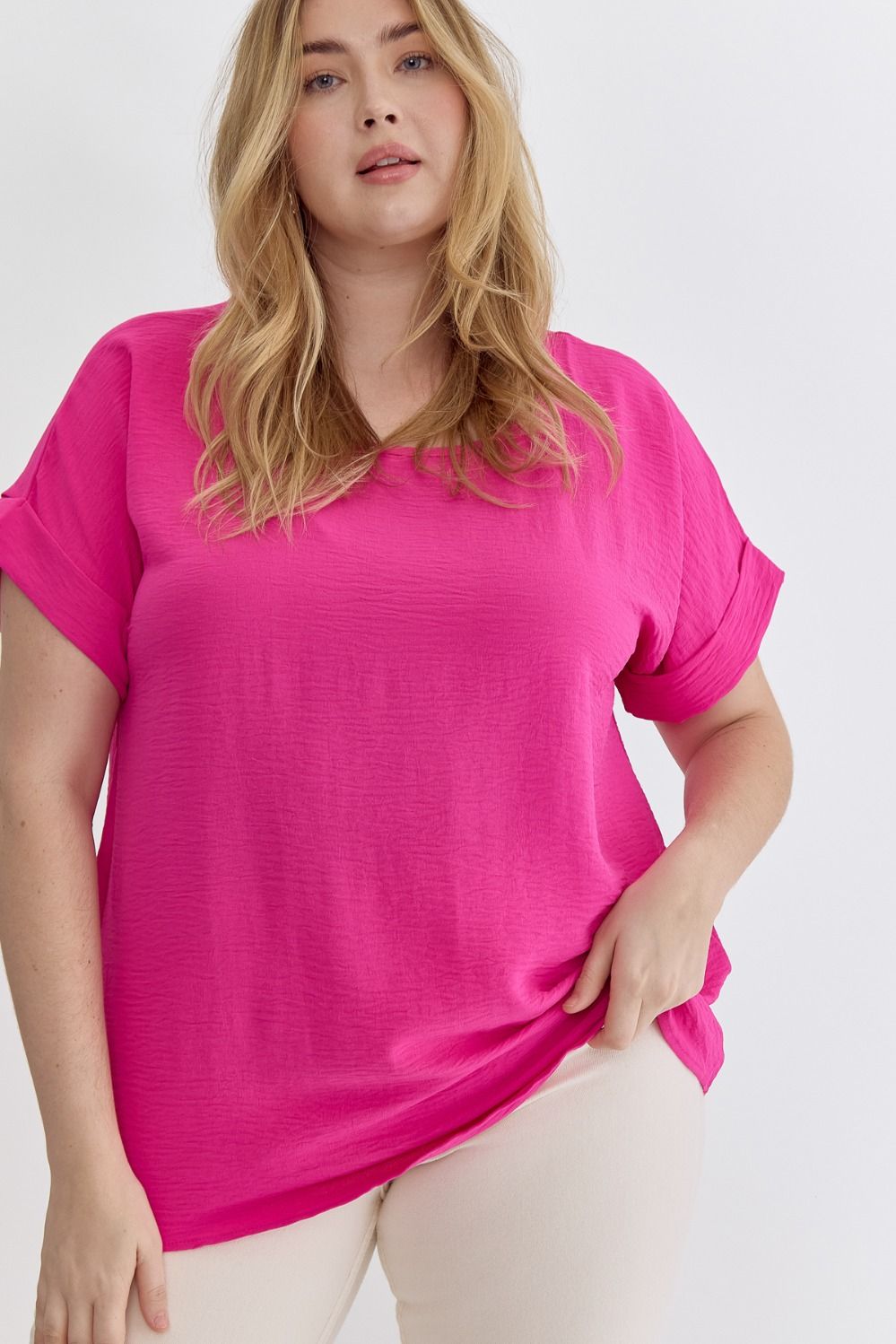 Curvy Scoop Neck Top