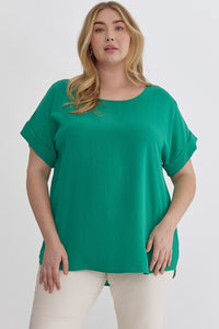 Curvy Scoop Neck Top