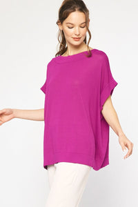 Perfect Oversized Boat Neck Top