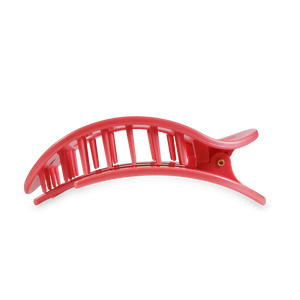 TELETIES - Round Flat Hair Clip | Large | Calming Coral