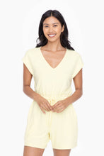 Load image into Gallery viewer, Brushed Hacci V-Neck Romper
