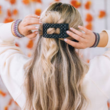 Load image into Gallery viewer, TELETIES - Flat Rectangle Hair Clip | Medium | Jet Black Quilted
