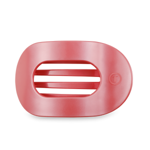 TELETIES - Round Flat Hair Clip | Large | Calming Coral