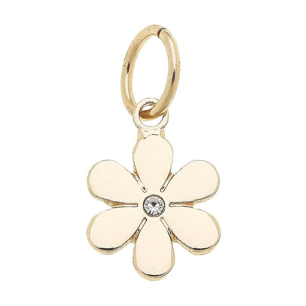 Canvas Style - Tiny Flower Charm in Shiny Gold