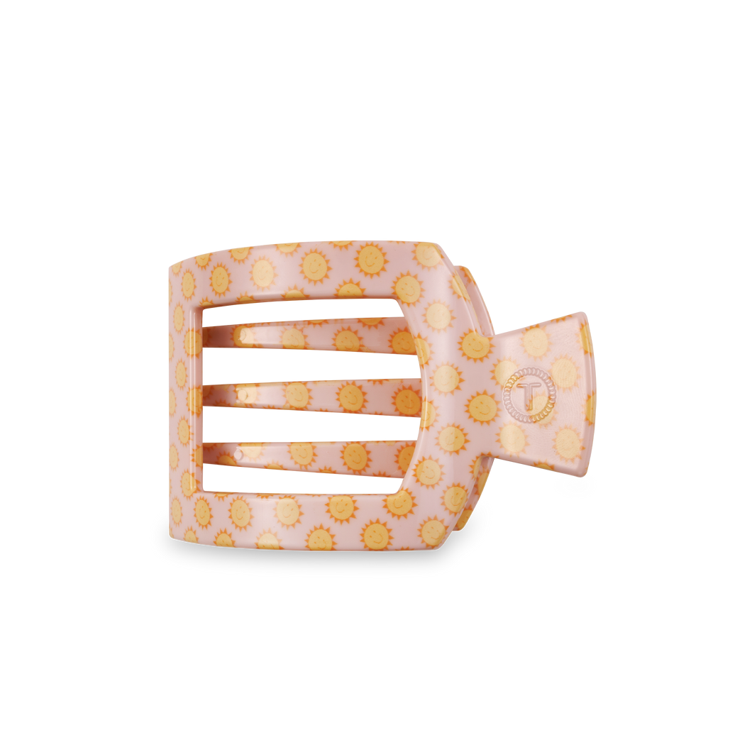 TELETIES - Square Flat Hair Clip | Medium | Sunny Days Ahead