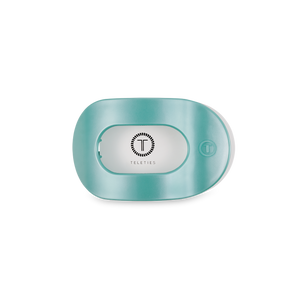 TELETIES - Round Flat Hair Clip | Small | Totally Turquoise
