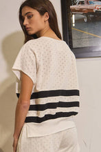 Load image into Gallery viewer, Pointelle Fabric Drop Shoulder Top
